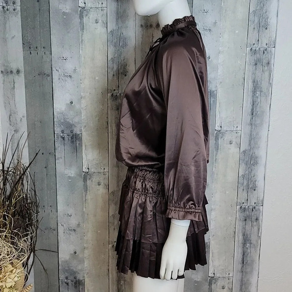 NWOT ANTHROPOLOGIE ELIZABETH Crosby Palermo Pleated Dress - Picture 5 of 11